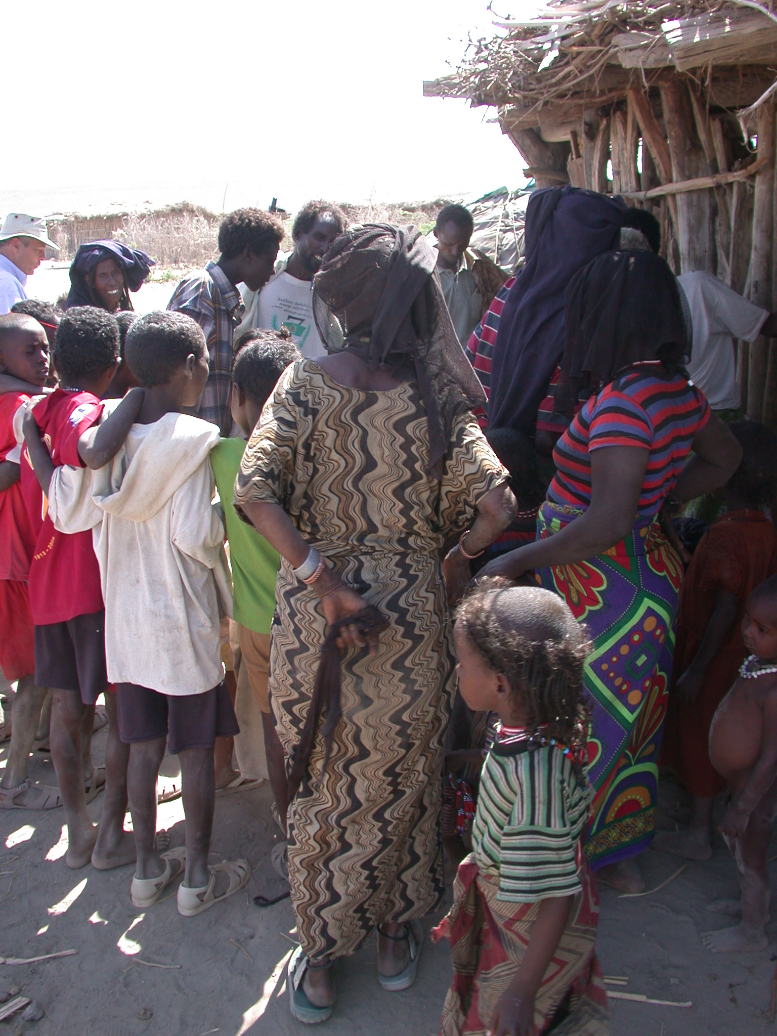 Afar Villagers Near Bilen Lodge, Afar, Awash, Ethiopia