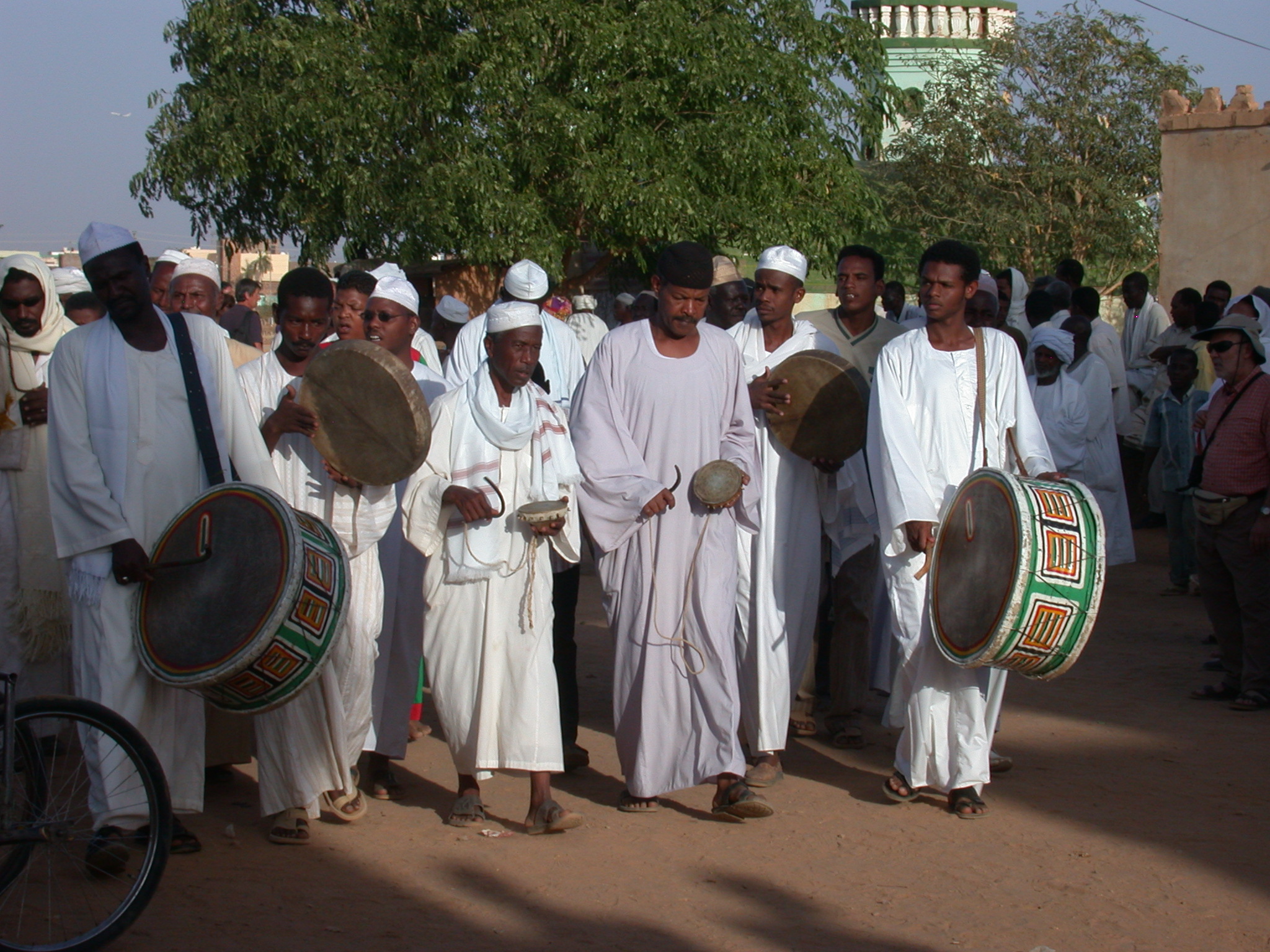 Procession Approaching Tomb at Sufi Dancing Site, Omdurman, Sudan