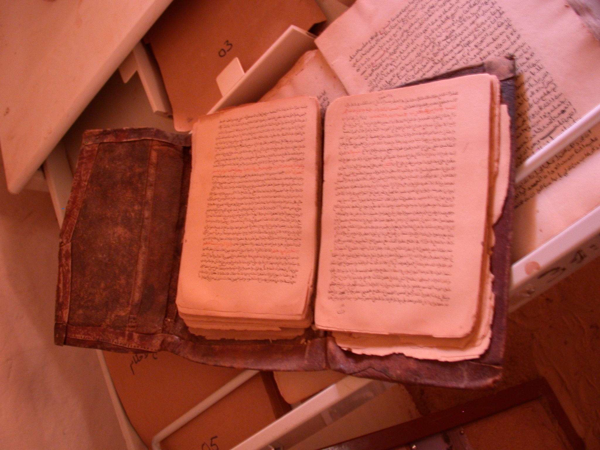 Book at Library in Ancient City of Oulata, Mauritania