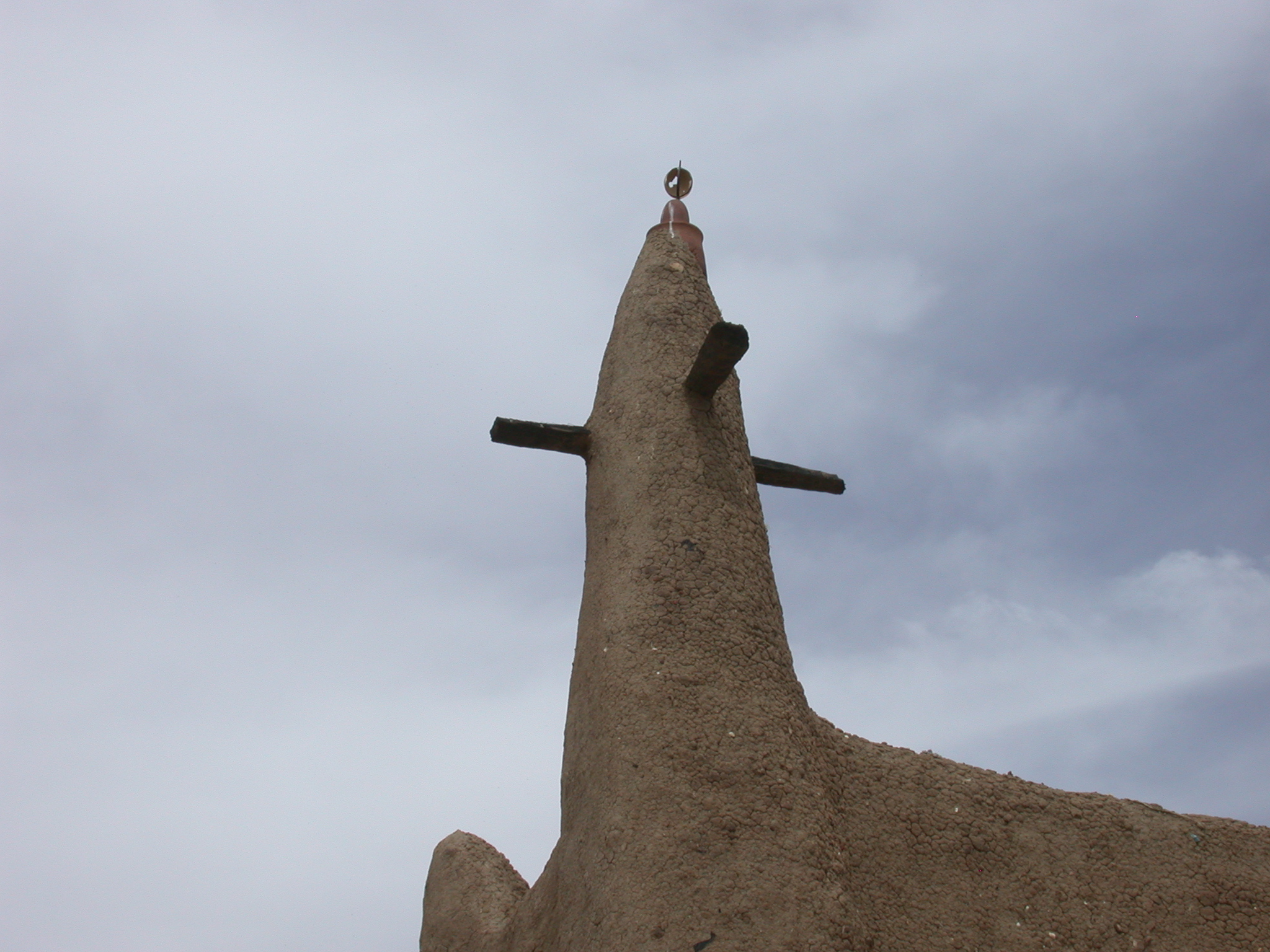 Ostrich Egg on Minaret of Mosque in Jenne, Mali