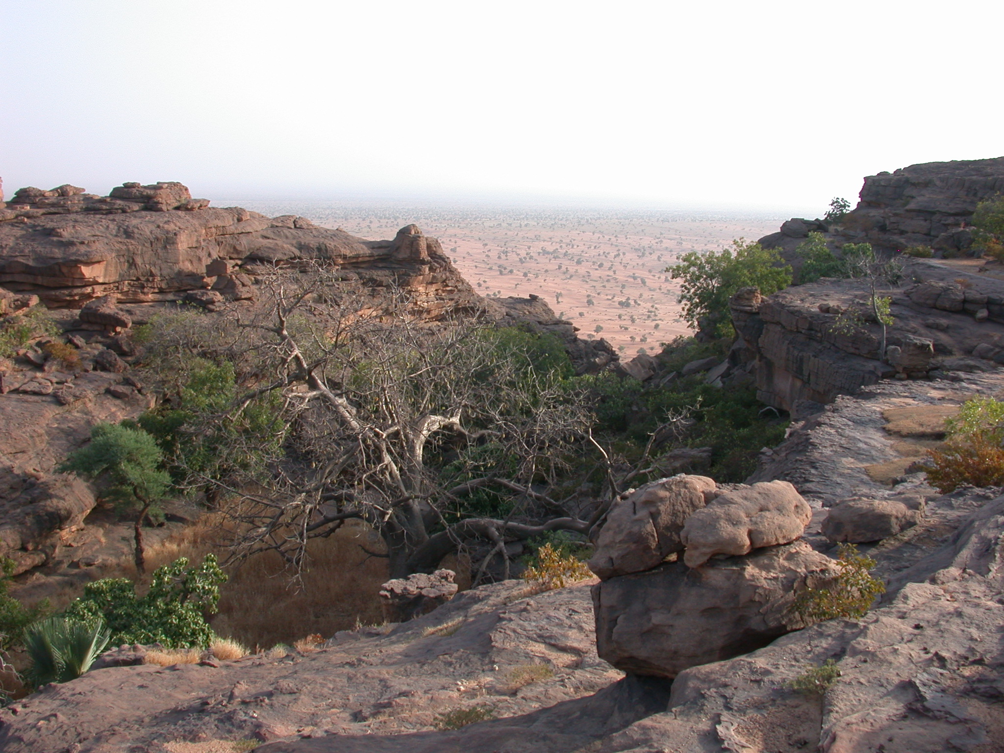 View From Summit of Falaise Escarpment Near Begnetmoto Village, Dogon Country, Mali