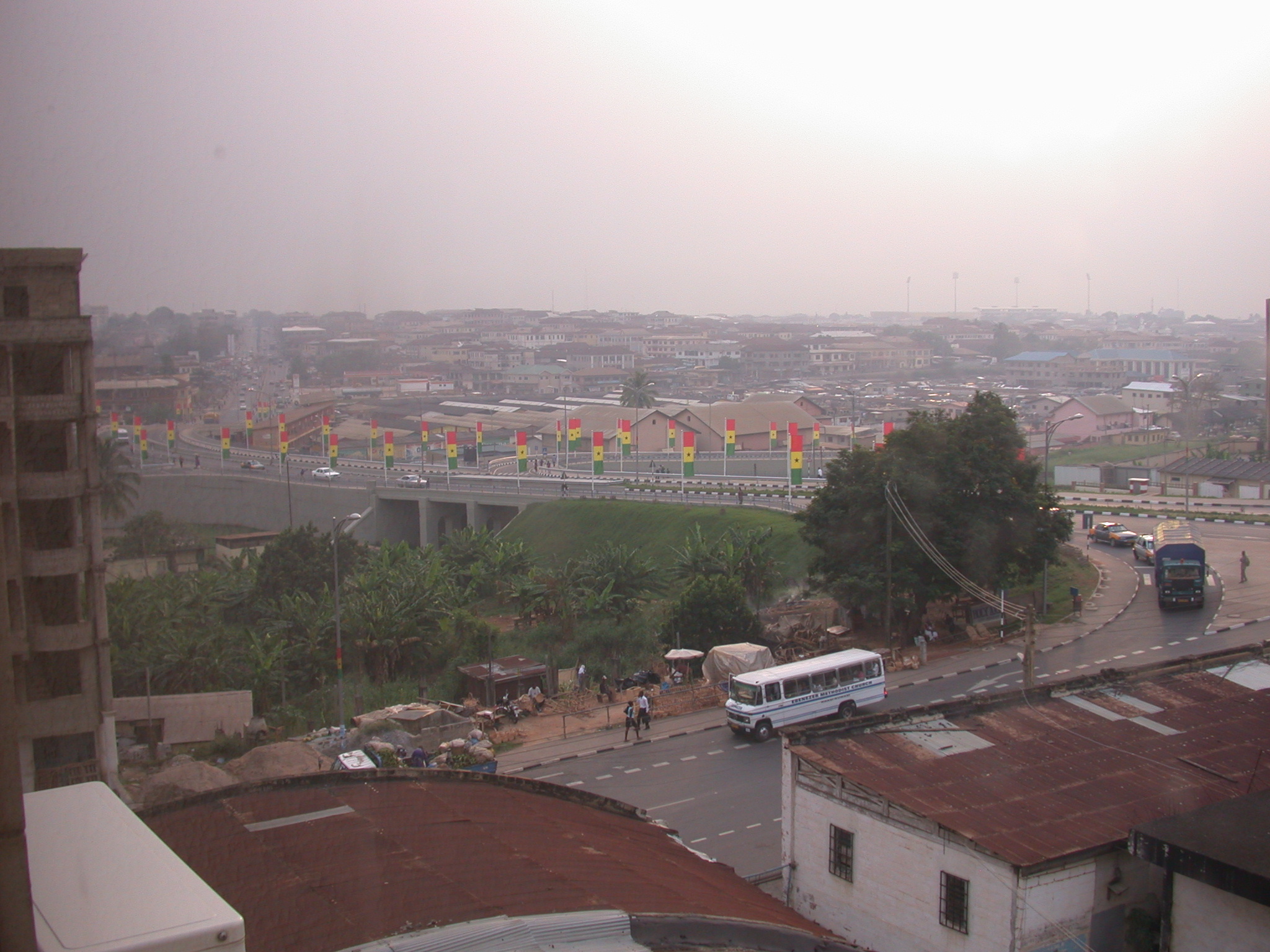 View From Room at Fosua Hotel, Kumasi, Ghana