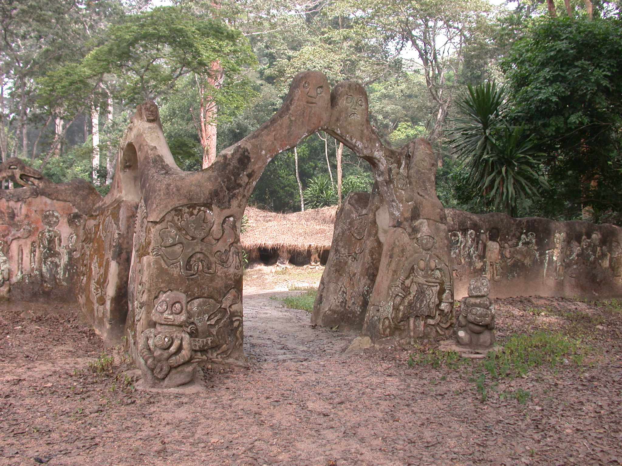 Sculpted Wall, Osun Sacred Grove, Oshogbo, Nigeria