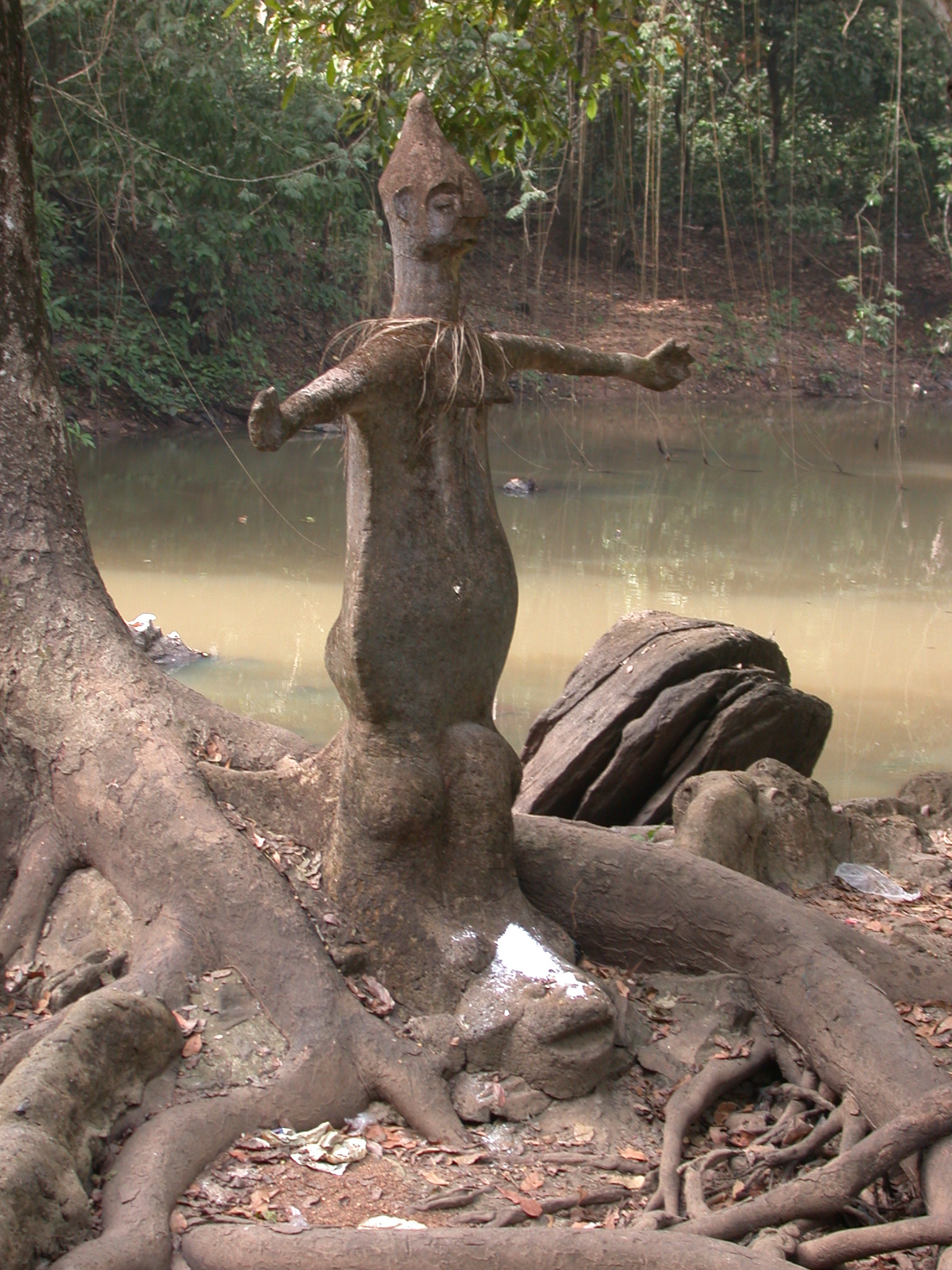 Sculpture Shrine by Osun River, Osun Sacred Grove, Oshogbo, Nigeria