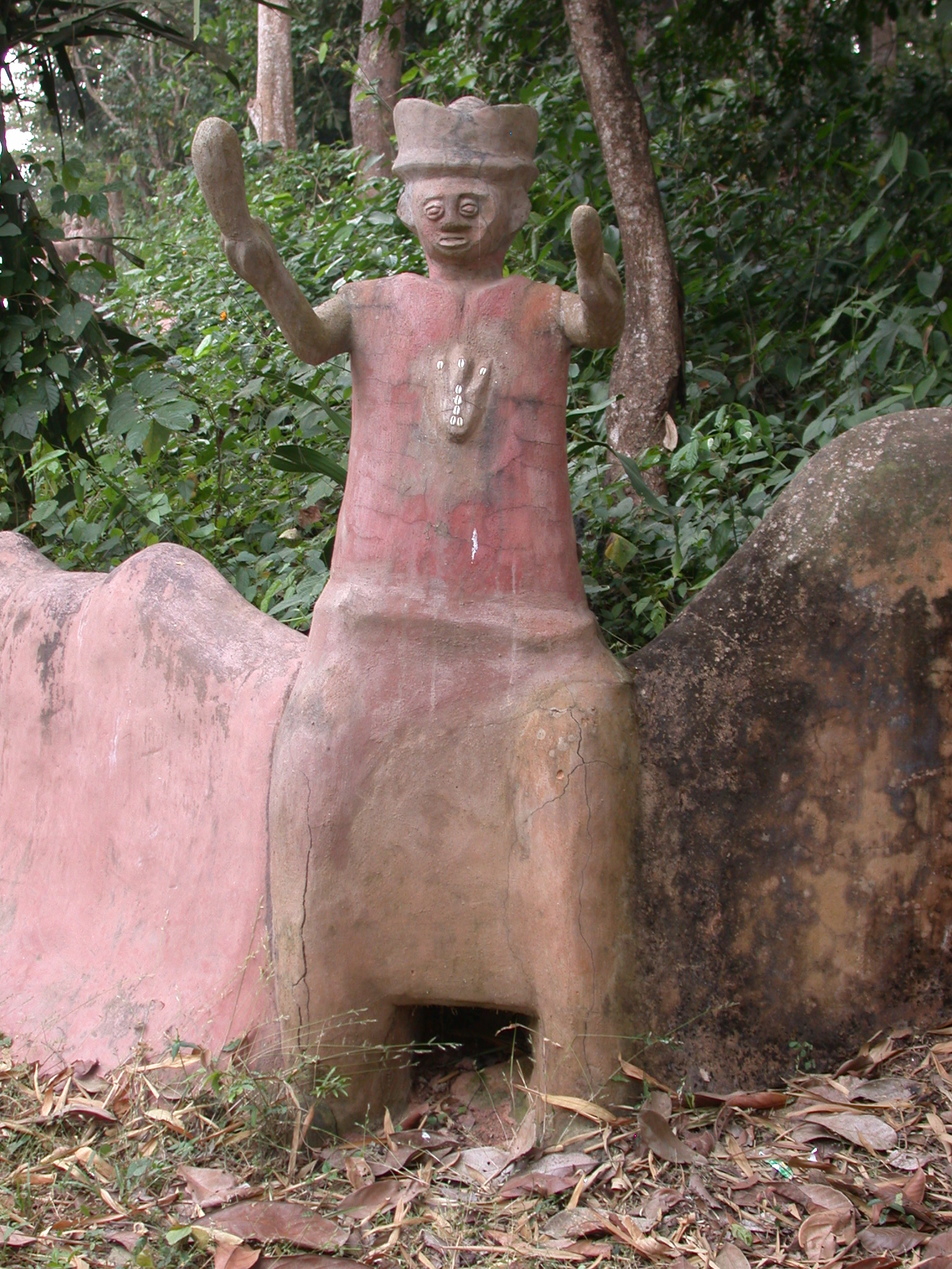 Sculpture Shrine on Access Road, Osun Sacred Grove, Oshogbo, Nigeria