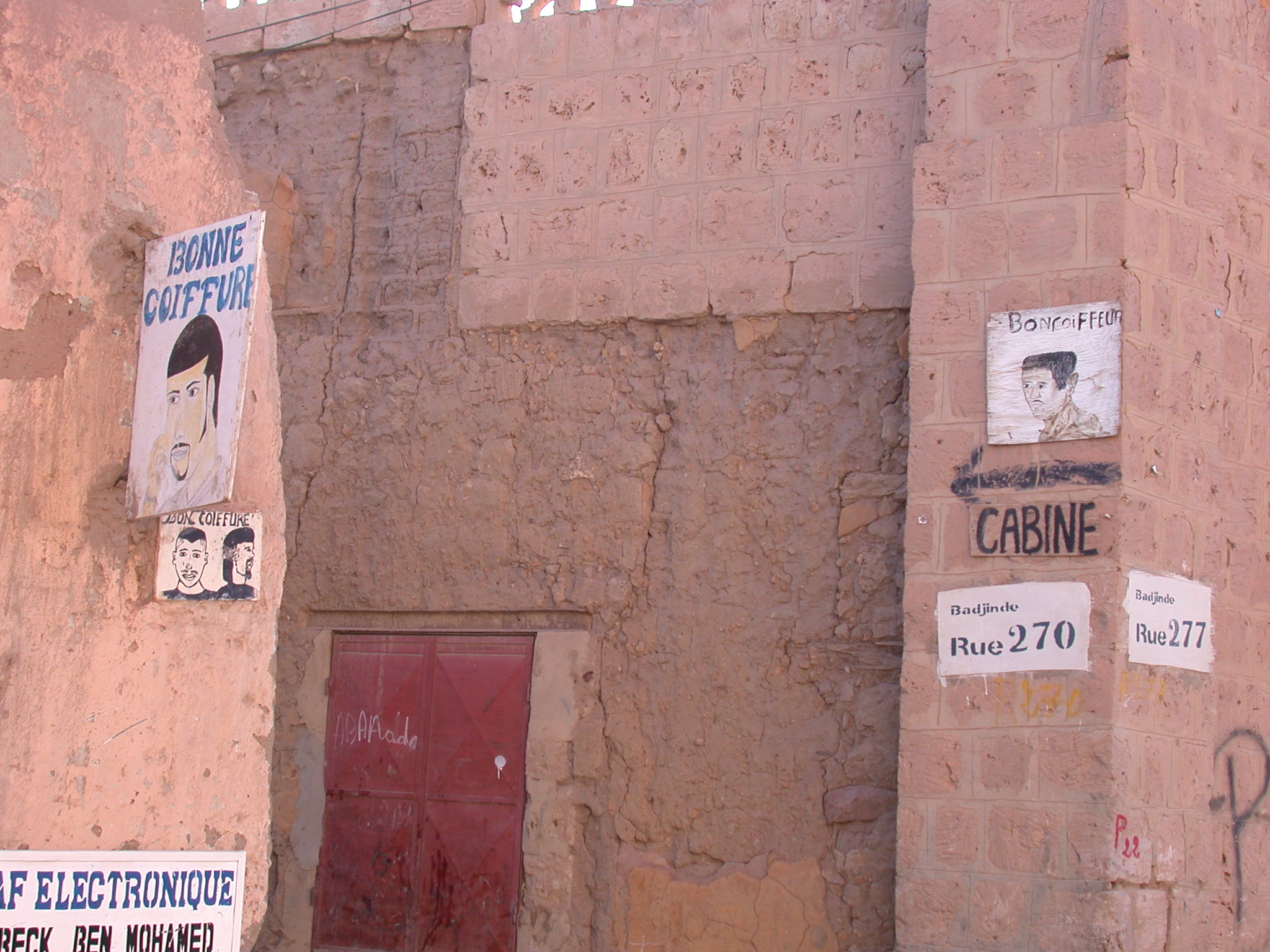 Painted Signs for Hairdresser, Timbuktu, Mali