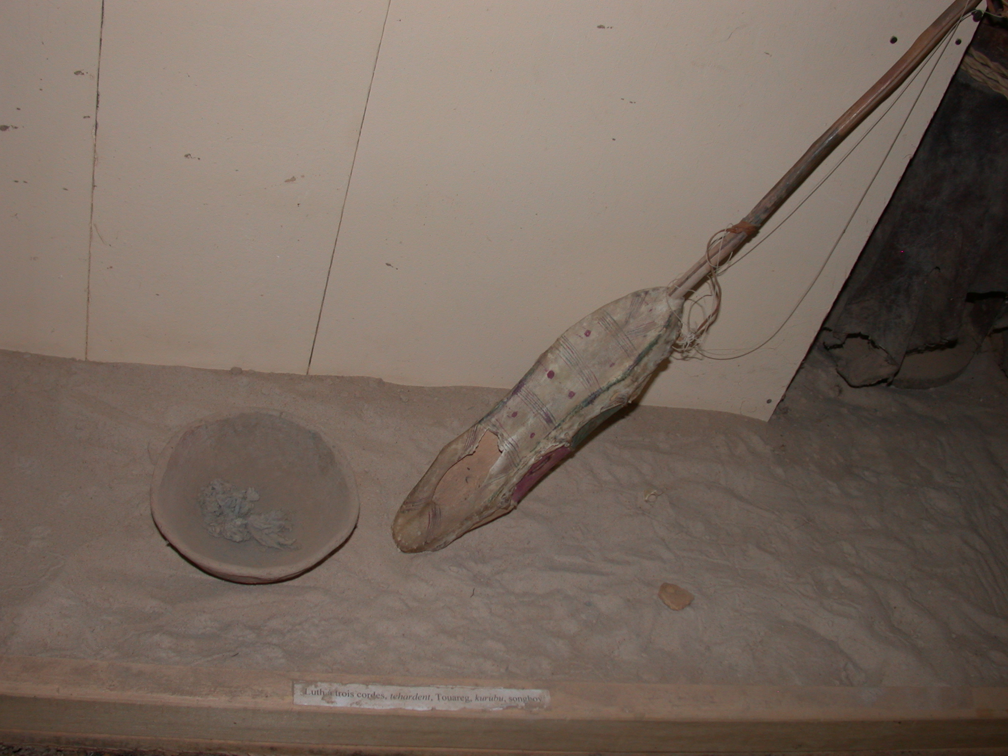 Three-Stringed Lute, Tehardent in Tuareg, Kurubu in Songhay, Timbuktu Ethnological Museum, Timbuktu, Mali
