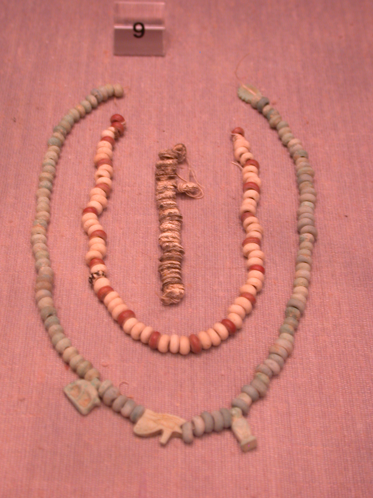 Faience and Steatite Necklaces With Traditional Egyptian Amulets, Sanam, 25th Dynasty Sudan, Fitzwilliam Museum, Cambridge, England