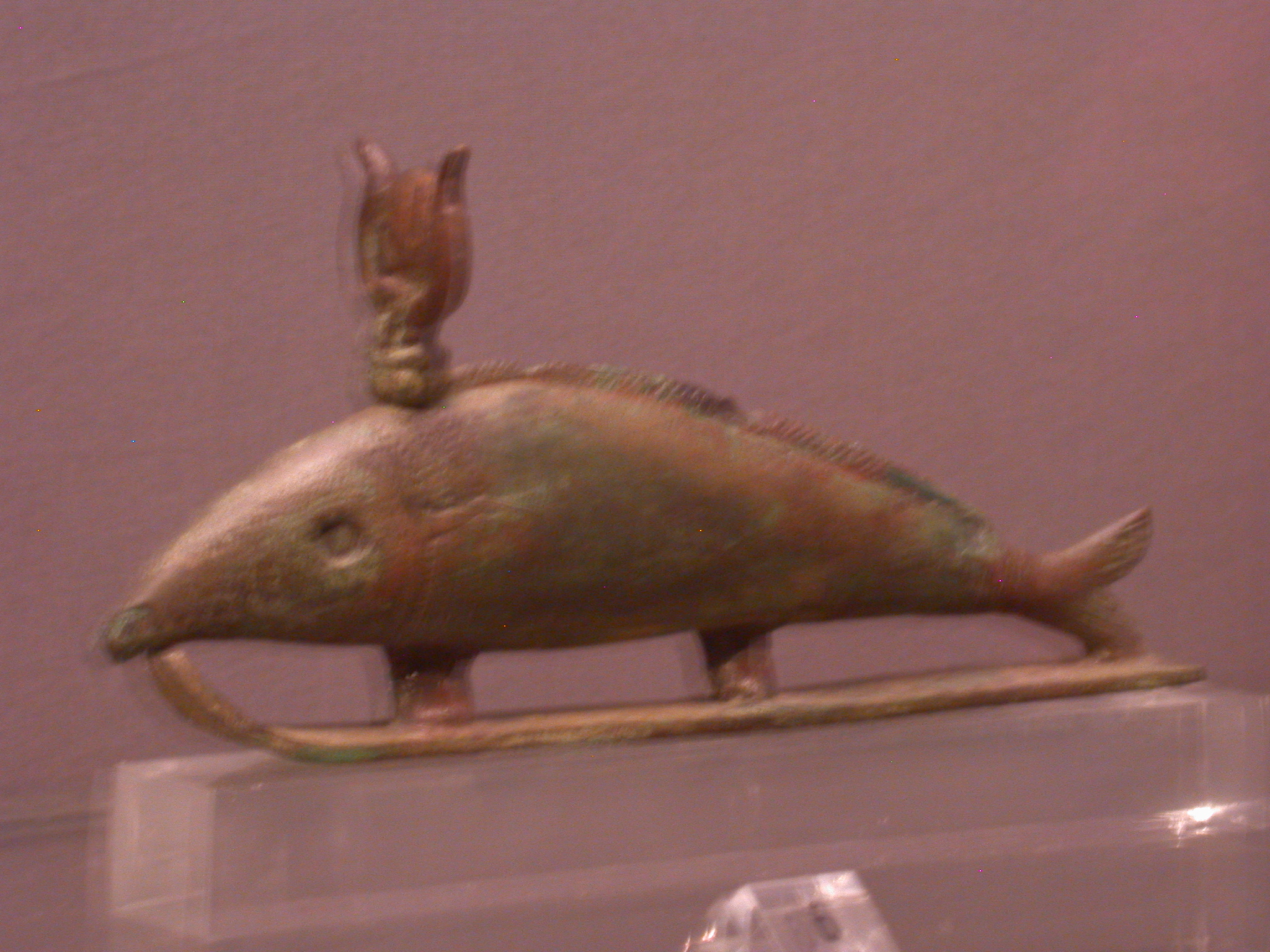 Fish on a Sledge, Probably Part of Coffin for Mummified Fish, Copper Alloy, Late Period, 746-336 BCE, Egypt, Fitzwilliam Museum, Cambridge, England