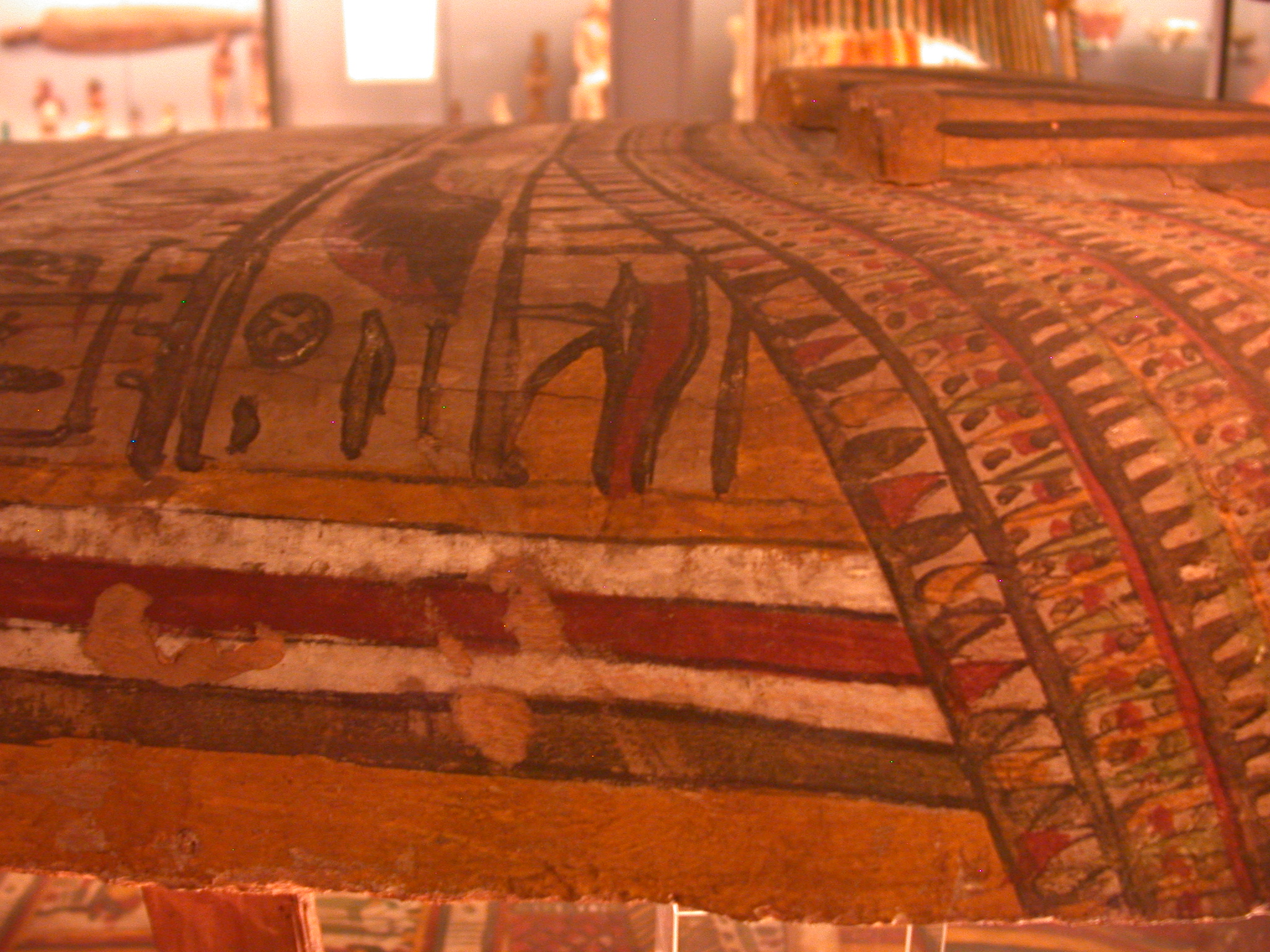 Top of Exterior Coffin of Pakepu, Water Carrier, West Bank of Thebes, Egypt, in Fitzwilliam Museum, Cambridge, England