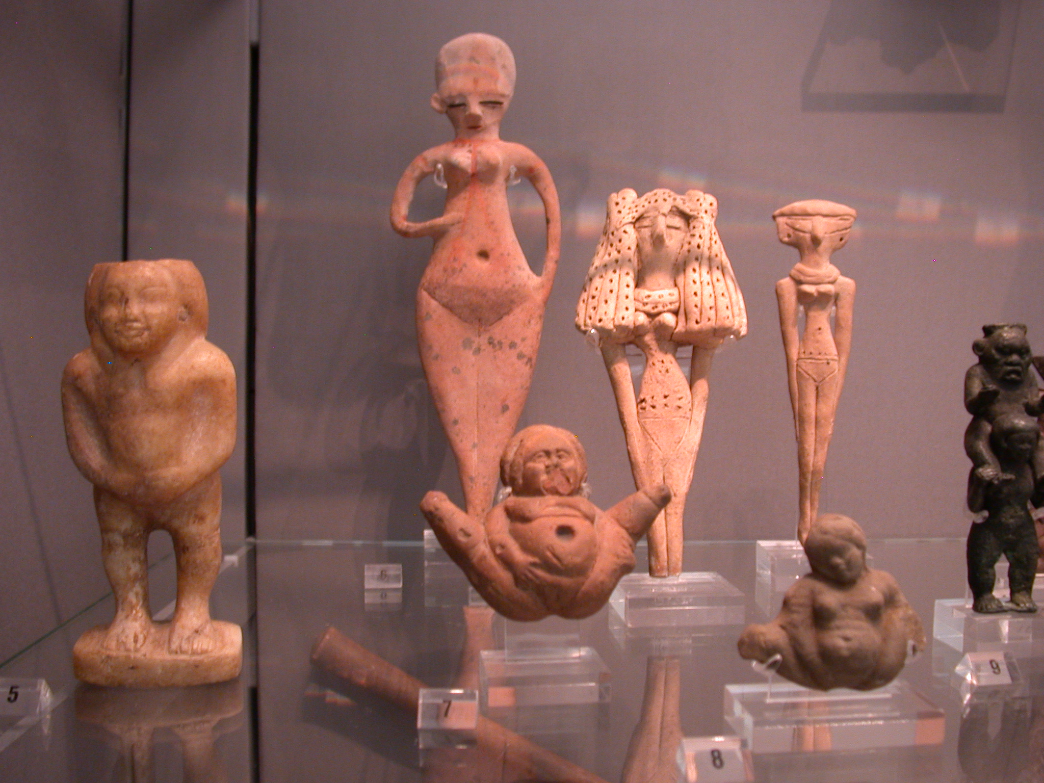 Fertility Figures, Clay, New Kingdom, 1550-1070 BCE, Egypt, in Fitzwilliam Museum, Cambridge, England