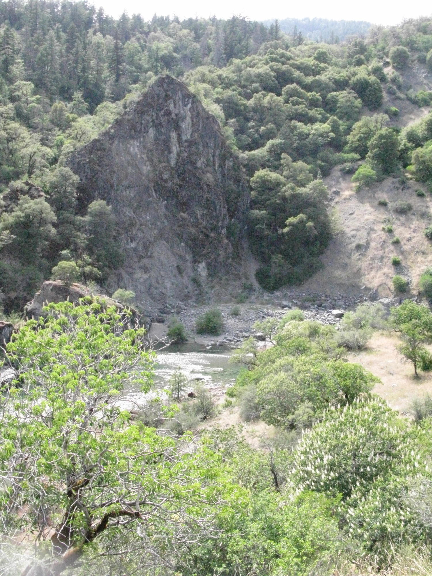 Rocky Outcrop on Eel River, Covelo Yoga and Healing Festival